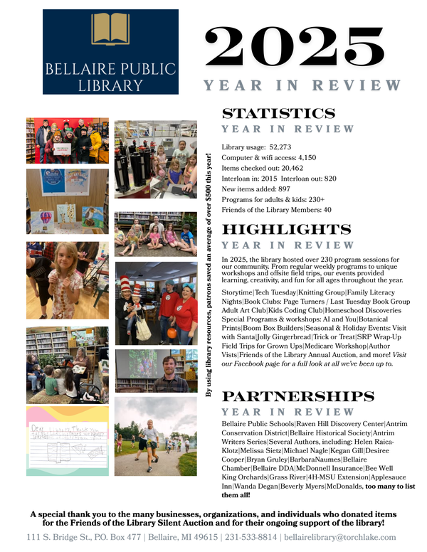 2025 Year In Review for the Bellaire Public Library