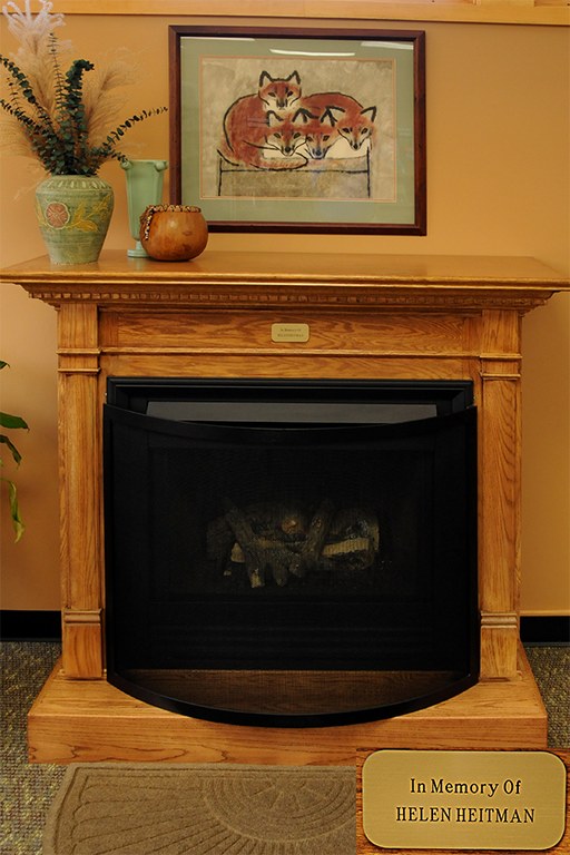 bellaire library fireplace