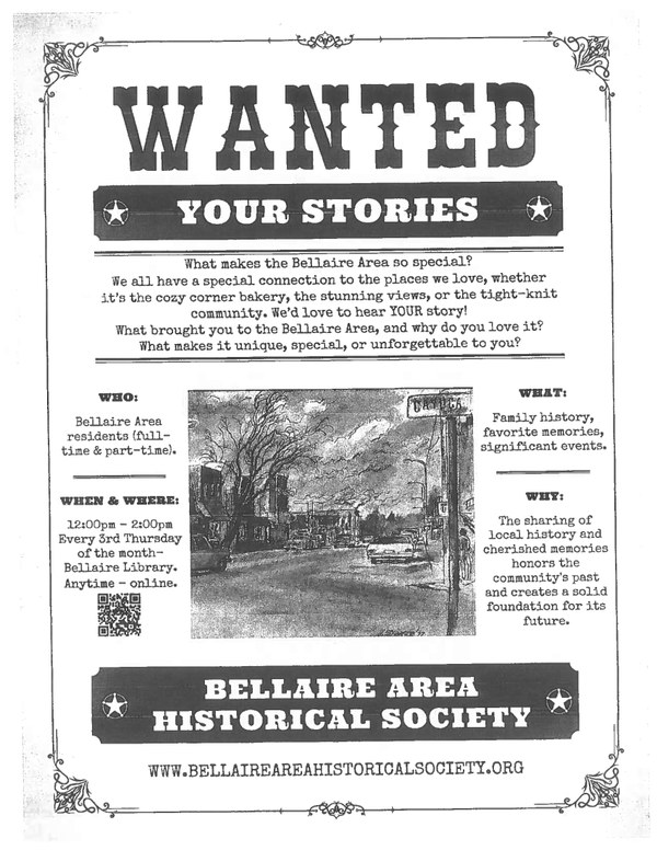 Historical Society Stories Wanted 2.jpg Historical Society Writing Workshop