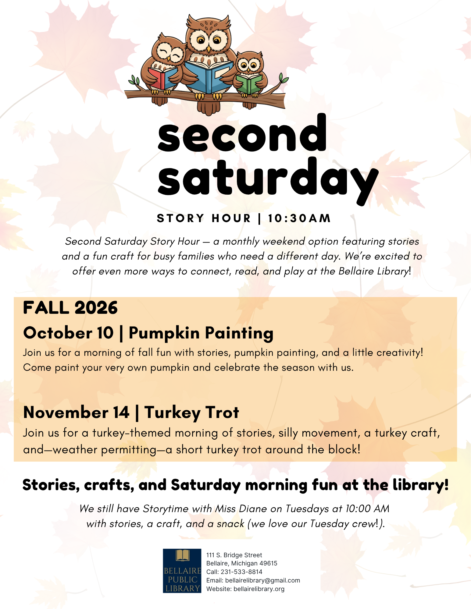 _second saturday storyhour FALL 2026 flyer.png